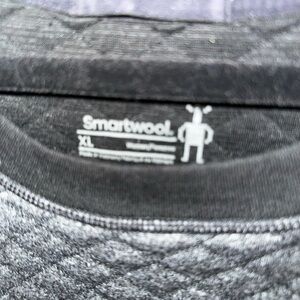 Smartwool Charcoal and Black Quilted Pullover